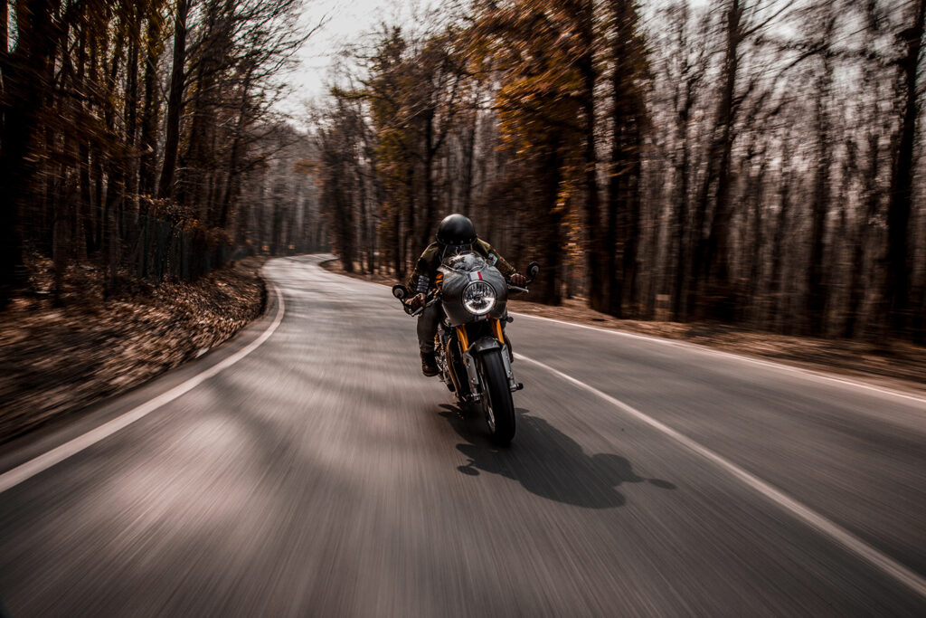 man on the road motorcycle